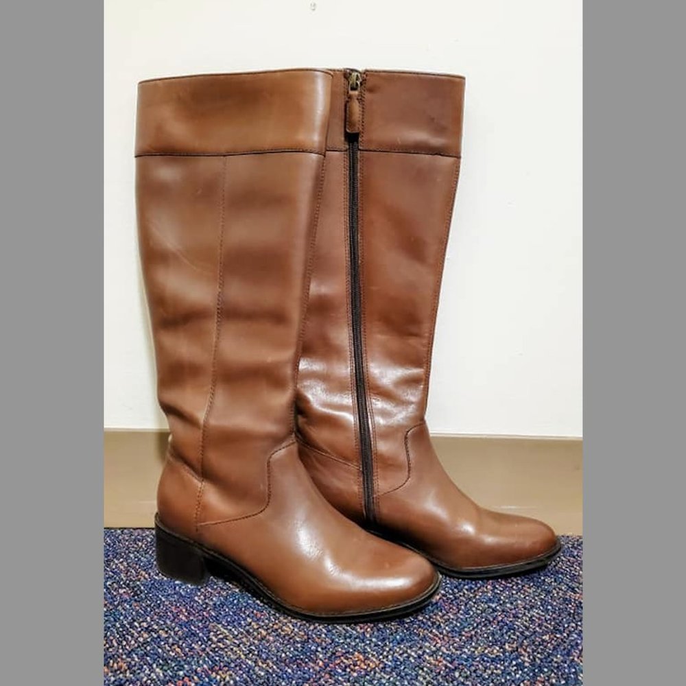 Cole Haan Genuine Leather Cora Riding Boots